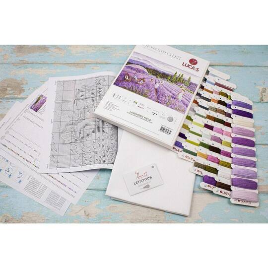 Luca-s Lavender Field Counted Cross Stitch Kit